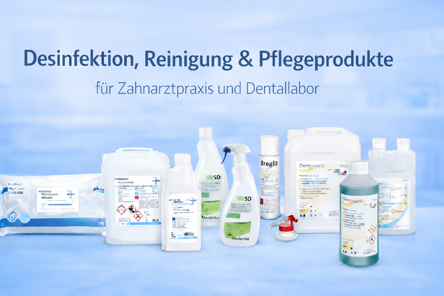 Desinfektions-, Reinigungs- und Pflegeprodukte für Zahnarztpraxis und Dentallabor