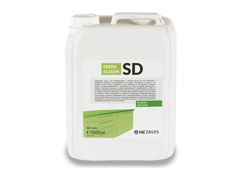 <strong>Metasys GREEN&CLEAN SD</strong><br> Alkoholische Sprühdesinfektion<br>Große Flächen