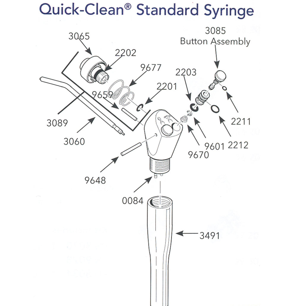 <strong>DCI® Quick-Clean Standard </strong><br>3F-Spritze abgewinkelt