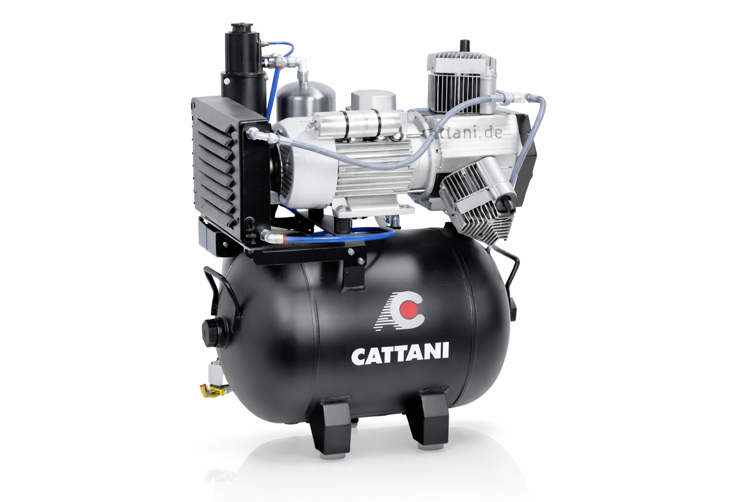 <strong>Cattani 3-Zylinder Kompressor mit 45l Tank</strong><br>4 Behandler / Labor<br>230V / 400V