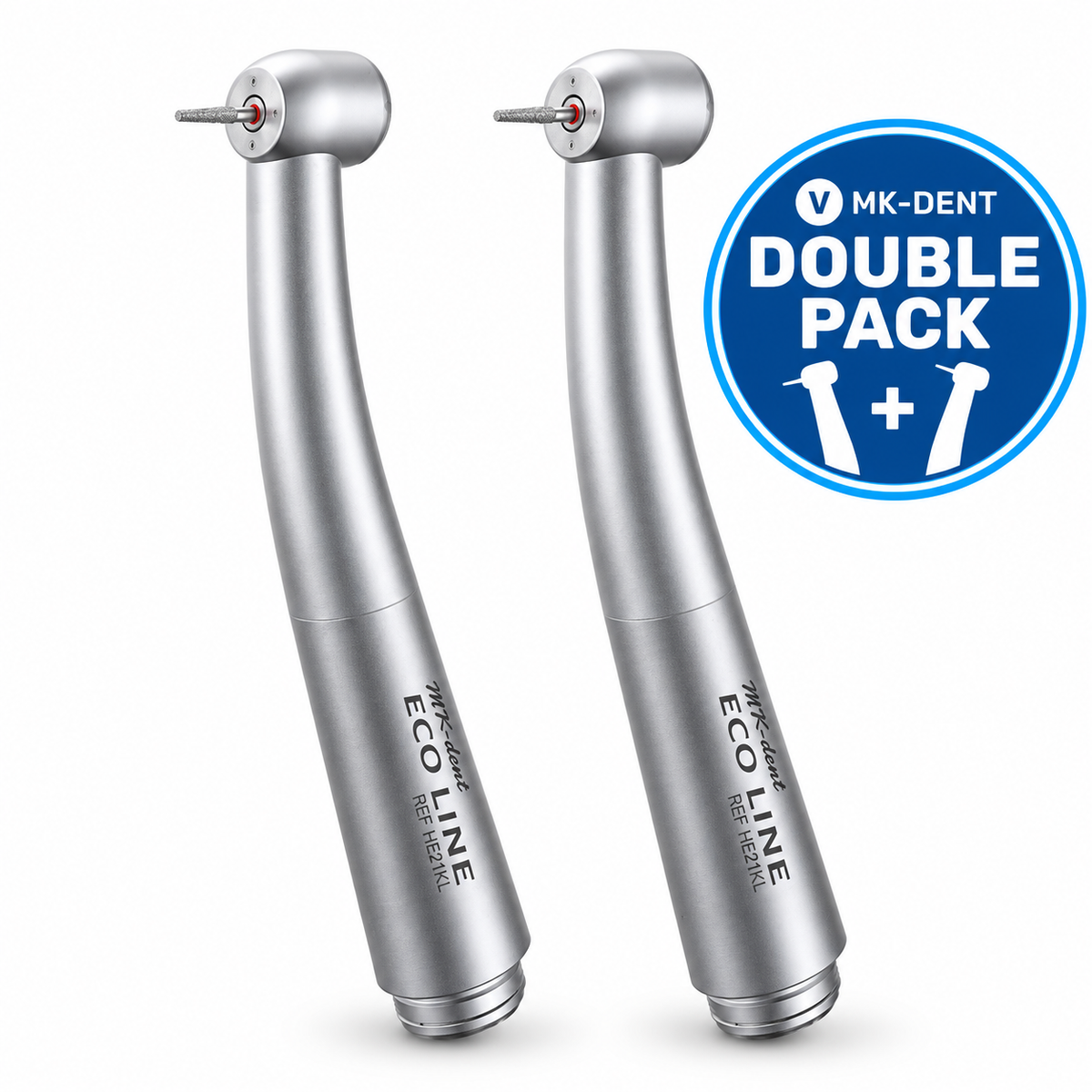 MK-dent HE21W Eco Line Turbine – Double Pack Aktion Standartkopf / ohne Licht Kompatible Kupplung W&H