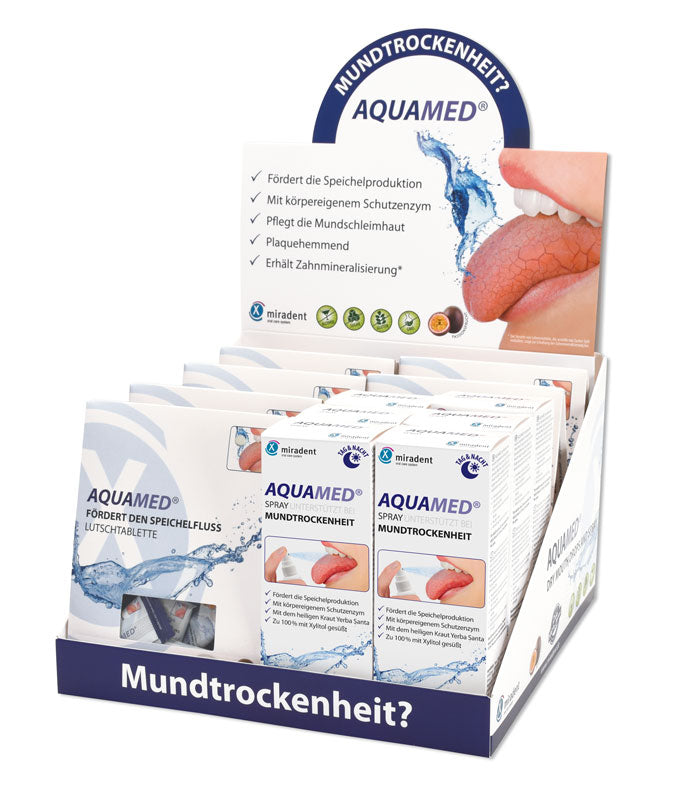 <strong>Miradent Aquamed® Drops</strong><br>Lutschtablette zur Unterstützung der Speichelproduktion