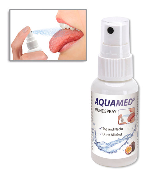 <strong>Aquamed® Spray</strong><br>Spray zur Unterstützung der Speichelproduktion