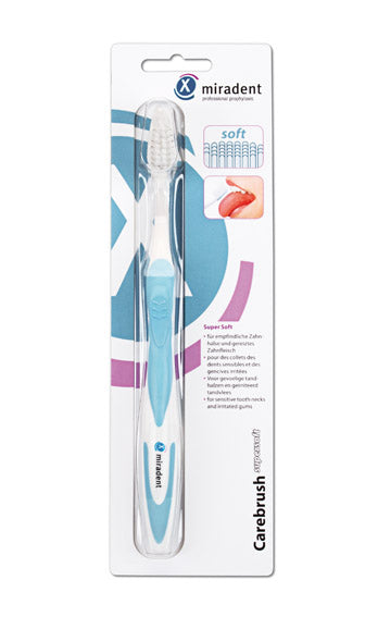 <strong>Carebrush® supersoft</strong><br>Zahnbürste mit seidenweichen Mikroborsten