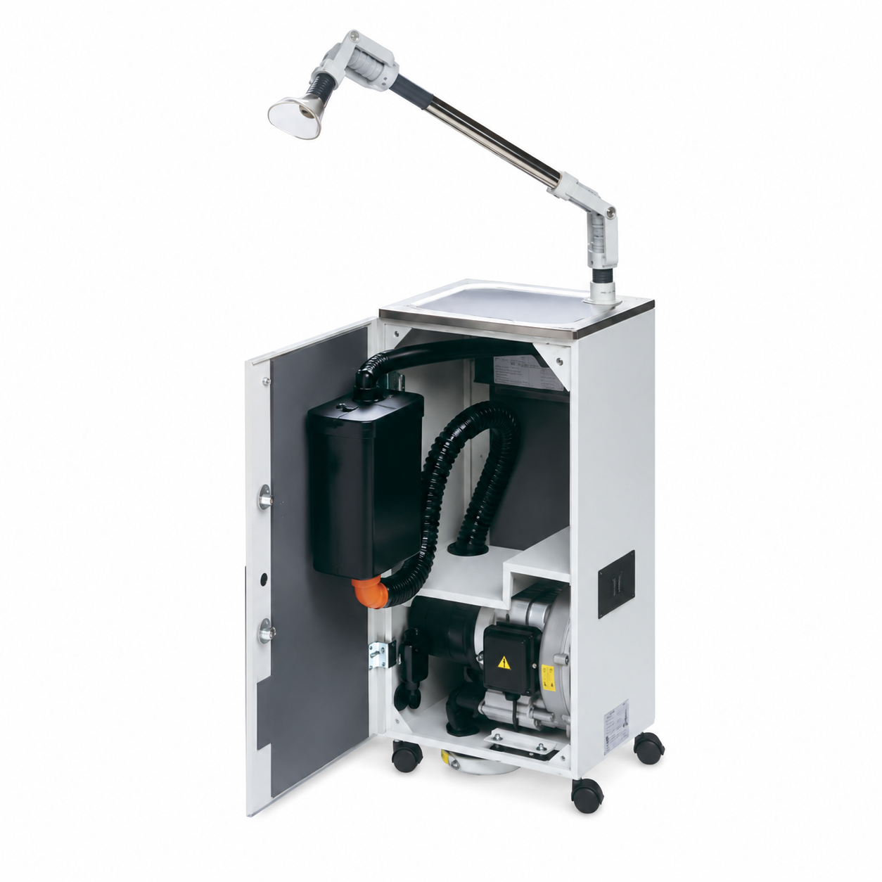 Cattani Aspi-Jet Aero 25 mobile Aerosol-Absaugung mit HEPA-H14-Filter und flexiblem Absaugarm für Zahnarztpraxis und Oralchirurgie