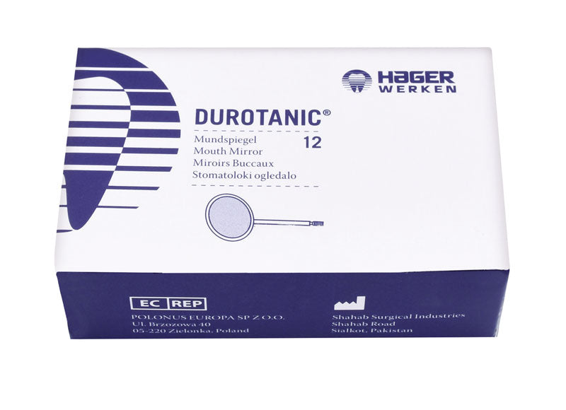 <strong>Hager & Werken Durotanic® Mundspiegel</strong><br>Rhodiumbeschichteter Frontspiegel