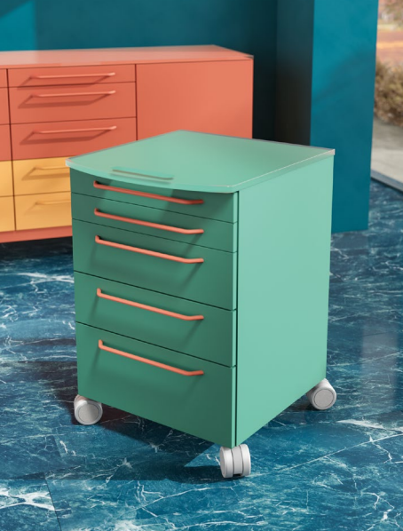 Der Edarredo Rollwagen ist die ideale Lösung für eine organisierte und hygienische Arbeitsumgebung in Ihrer Praxis oder Ihrem Labor. Gefertigt aus hochwertigem Stahl