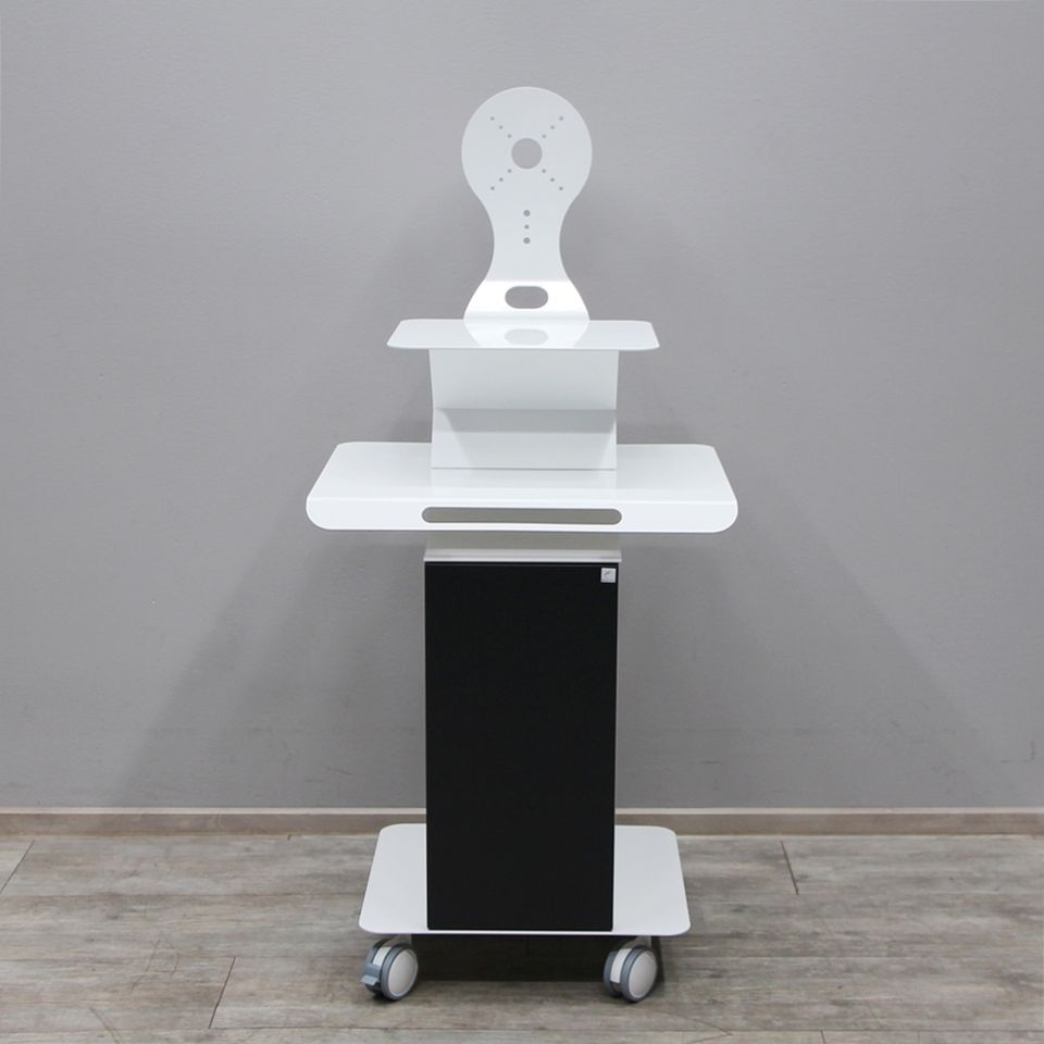 Edarredo TENDER – dynamische Workstation mit ergonomischem Design, idealer Rollwagen für Intraoral-Scanner, PC oder Laptop in der Dentalpraxis