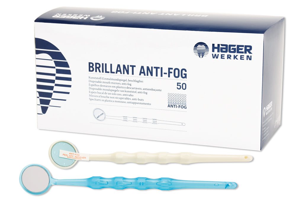 Hager & Werken Brillant Anti-Fog Beschlagfreier Einmalmundspiegel aus Kunststoff online bestellen bei SDC-Dental.!