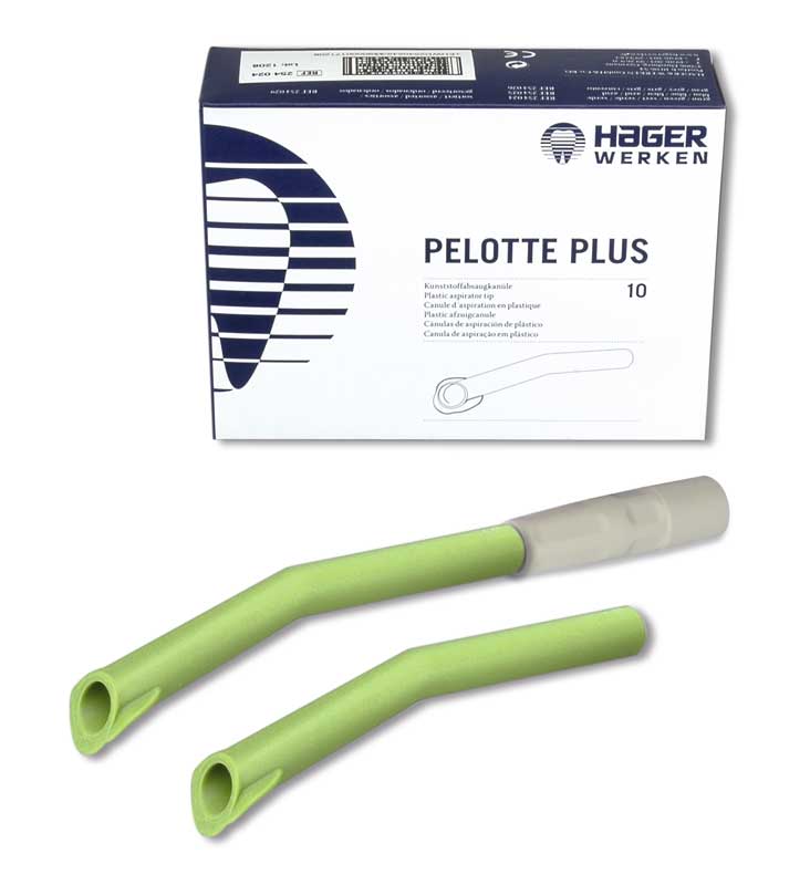 Hager & Werken Pelotte Plus grüne Absaugkanüle mit Adapter