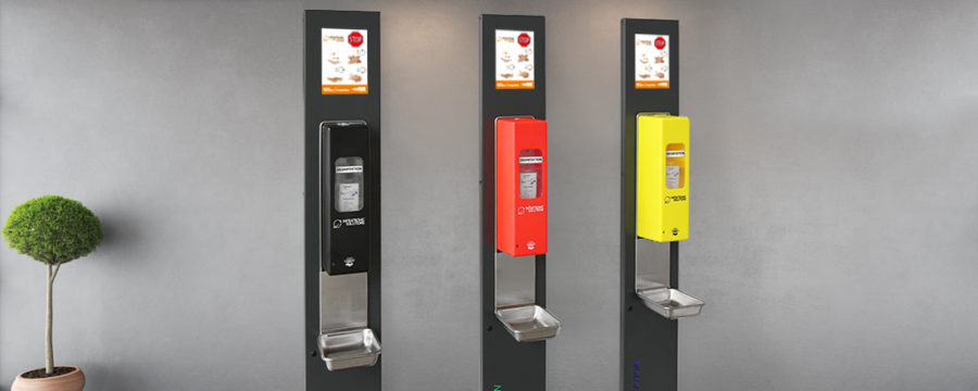 <strong>Infratronic Solutions Hygiene Station für EURO-2 Spender</strong><br>Standfuß / Rollen / Wandmontage / Multimedia