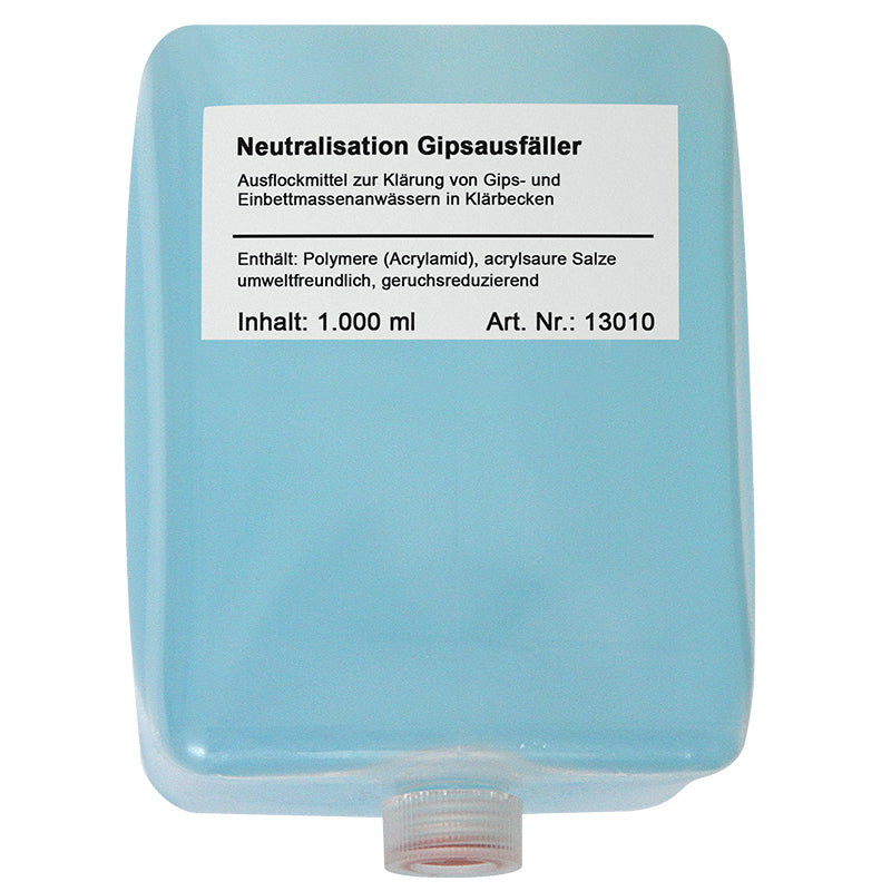 Infratronic Neutralisationsmittel für Gips in sechs IT Soft-Systemflaschen à 1.000 ml. Das Mittel verhindert üble Gerüche und das Verhärten von Gips.