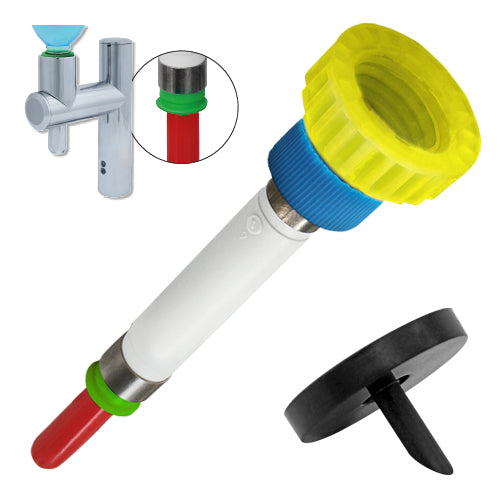 Infratronic Pumpen-Adapter-Kombinationen ohne Klemmscheibe für F-EURO Sensorspender in den Varianten S-DL, SL-DL, M6-DG, L6-DG und E-DL.