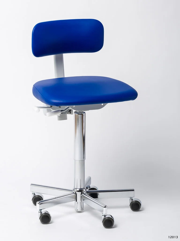 Jörg & Sohn Dentalift -12013 Arbeitsstuhl, ergonomischer Dentalstuhl mit verstellbarer Sitzhöhe und Rückenlehne für komfortable und präzise Arbeit in Zahnarztpraxen und Dentallabors