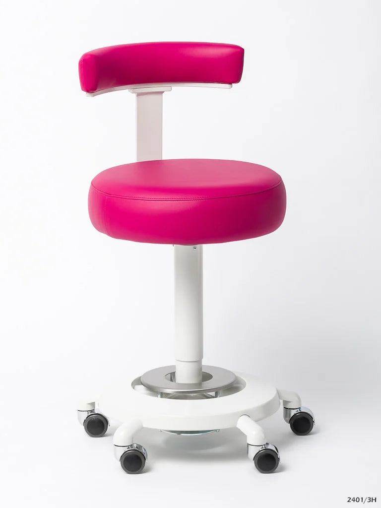 Jörg & Sohn Dentalift -2401 Arbeitsstuhl, ergonomischer Dentalstuhl mit verstellbarer Sitzhöhe und Rückenlehne für komfortable und präzise Arbeit in Zahnarztpraxen und Dentallabors