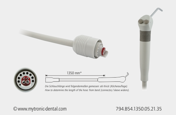 <strong> Mytronic MC 3FP Spritze</strong><br> (abgewinkelt) mit Schlauch<br> Multikupplung grau