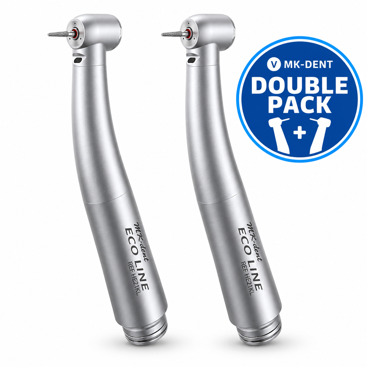 MK-dent HE22WL Eco Line Turbine mit kleinem Kopf und Licht für W&H-Kupplungen – Double Pack Aktion