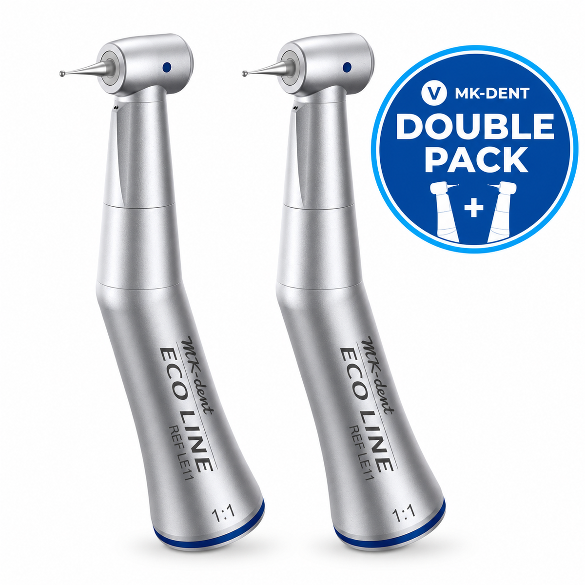 MK-dent LE11 Eco Line Winkelstück ohne Licht mit 1:1-Übertragung – Double Pack Aktion