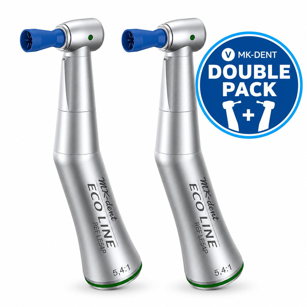 MK-dent LE54P Eco Line Prophy-Winkelstück ohne Licht mit 5,4:1-Untersetzung – Double Pack Aktion