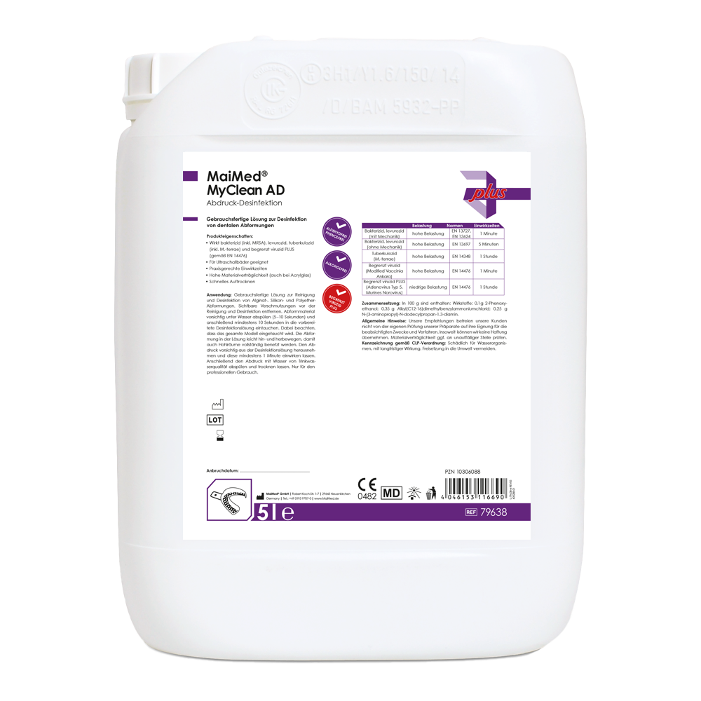 <strong>MaiMed® MyClean AD</strong><br>Desinfektion von dentalen Abformungen
