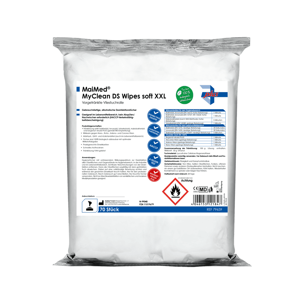 <strong>MaiMed® MyClean DS</strong><br>Wet Wipes soft XXL<br>29x29cm