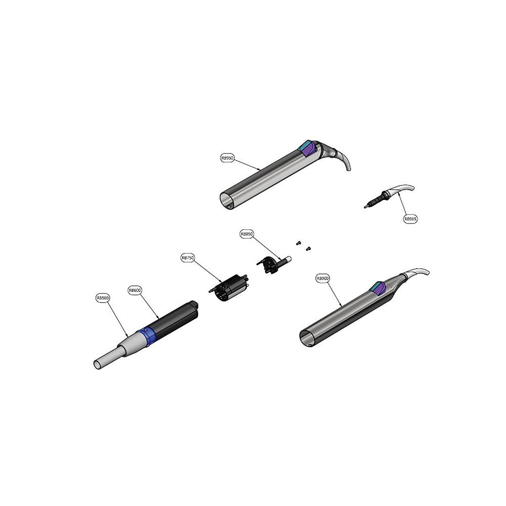 <strong>LUZZANI® Silikonschlauch grau</strong><br>Minibright® 6F LED - Spritze