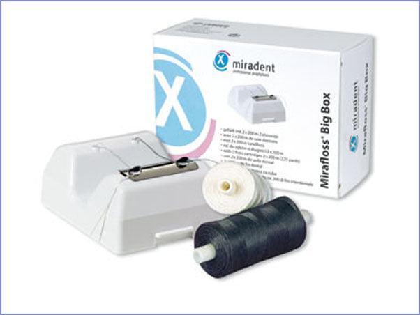<strong>Miradent Mirafloss® Big</strong><br>Zahnseide Spenderbox für die Wandmontage