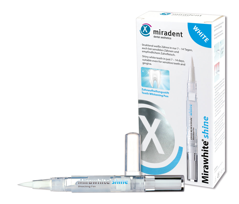 <strong>Miradent Mirawhite® shine</strong><br>Effektive Zahnaufhellung auch bei sensiblen Zähnen