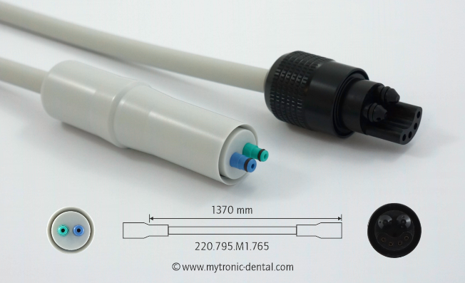 Mytronic MC 3FP-S Spritzeschlauch Sirona Sprayvit 4000 grau 7035 mit Schnellabschaltung und 1370 mm Länge.