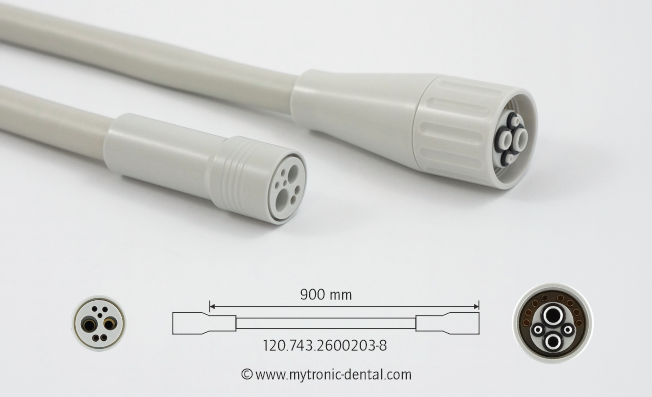 Mytronic Turbineschlauch 4-Loch mit Licht passend für Planmeca Dentaleinheiten