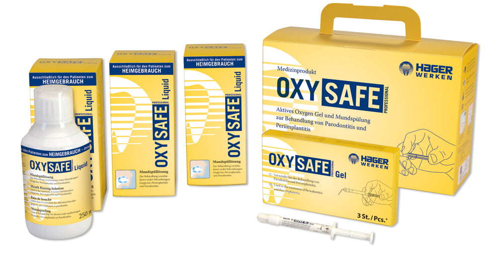 <strong>Miradent OXYSAFE® Professional</strong><br>Unterstützt bei Parodontitis und Periimplantitis