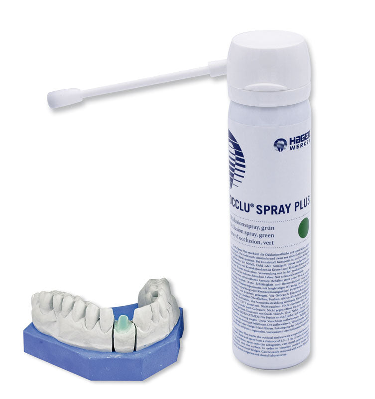 <strong>Hager & Werken Occlu® Spray Plus</strong><br>Hochwertiges, grünes Okklusionsspray