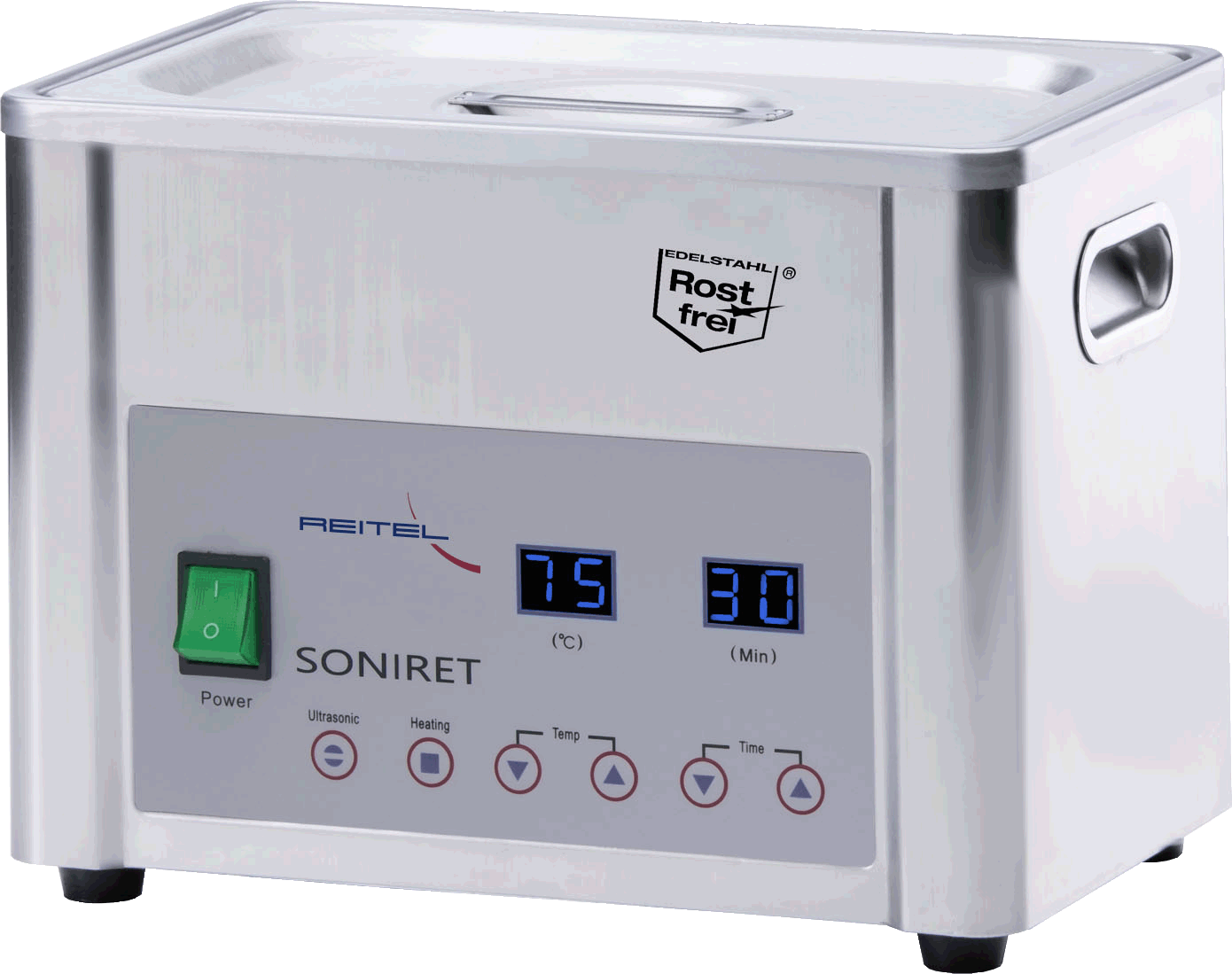 REITEL SONIRET SWEEP Ultraschall-Reinigungsgerät mit 3-Liter-Edelstahlwanne und Heizung