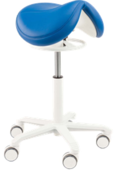 SCORE® Sattelstuhl Jumper-Balance-ALBA für ergonomisches Sitzen, ideal für Zahnarztpraxen und Labor, Kunstlederbezug, höhenverstellbar, unterstützt eine gesunde Körperhaltung und fördert Komfort bei langen Sitzphasen