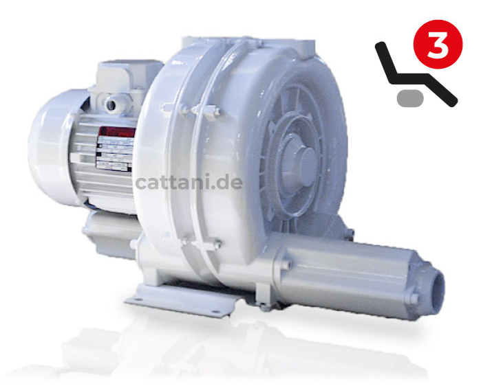 <strong>Cattani Flux-Jet 2V Trocken- Absauganlage</strong><br>Chirurgie<br> 3 Behandler