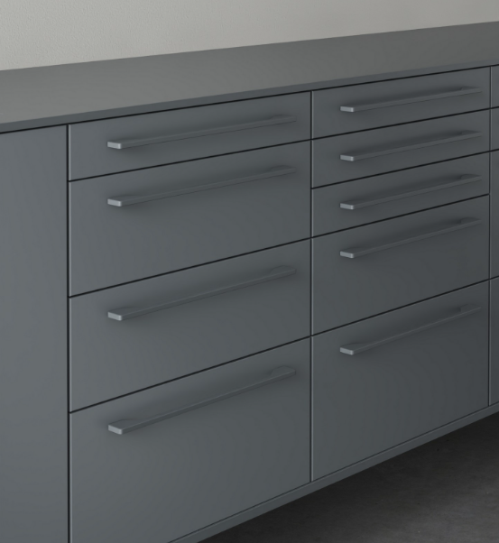 Edarredo Behandlungszeile aus hochwertigem Stahl e.03 Monocolore