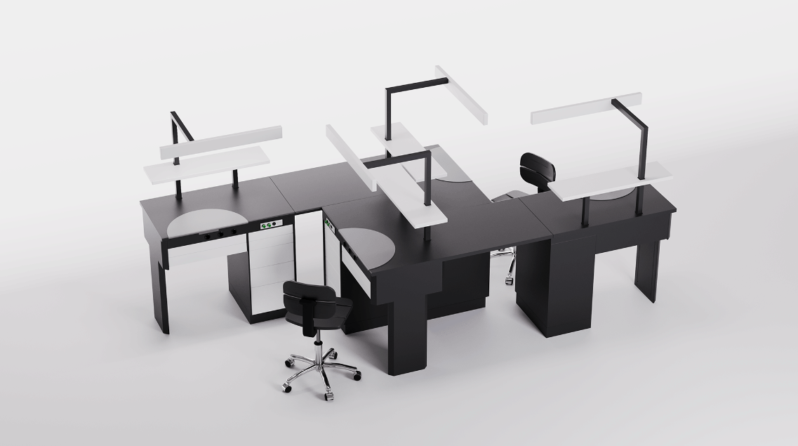<strong>Edarredo Labormöbel</strong><br>e.lab<br> Dentallabor