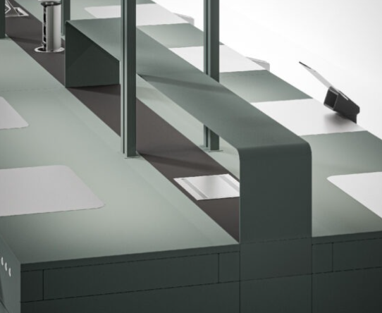 Edarredo Labormöbel e.lab aus Stahl für das Dentallabor