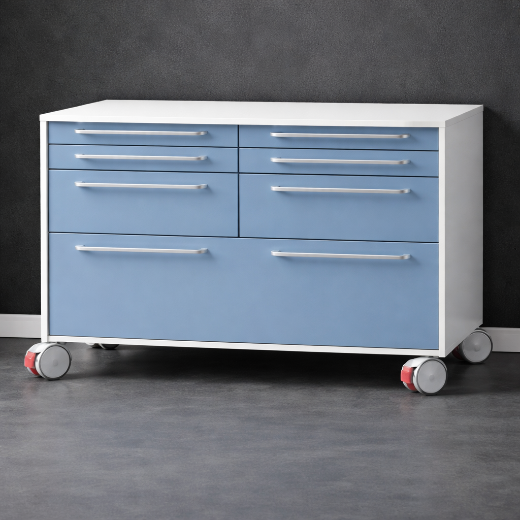 Edarredo Servomille E03 Schubladenschrank Dental-Cart aus hochwertigem Stahl