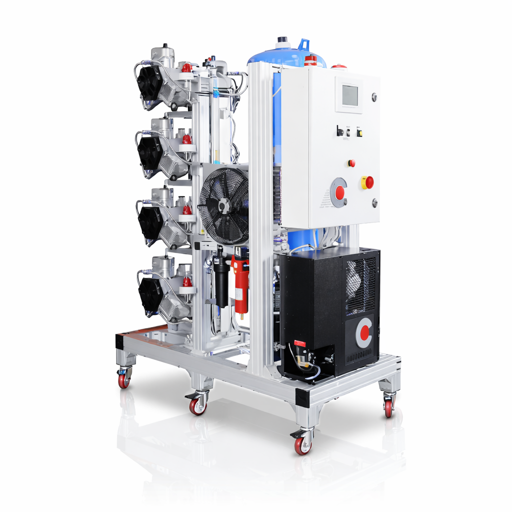 <strong>Cattani 6-Zylinder-Quattro-Kompressor mit 200l Tank</strong><br>1-24 Behandler / Labor<br>400V