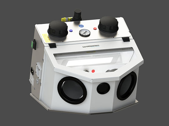 <strong> Wassermann Feinstrahler Puna II</strong><br>2 Vollmetall-Strahlmittelbehälter