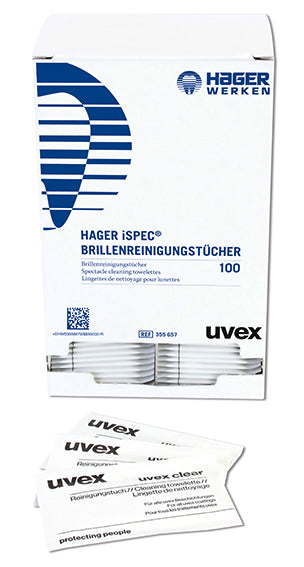 <strong>Hager & Werken iSpec® Brillenreinigungstücher</strong><br>Feuchte Brillentücher