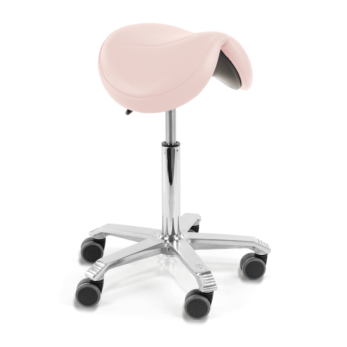 SCORE® Sattelstuhl Amazone für ergonomisches Sitzen, ideal für Zahnarztpraxen und Labor, Kunstlederbezug, höhenverstellbar, unterstützt eine gesunde Körperhaltung und fördert Komfort bei langen Sitzphasen