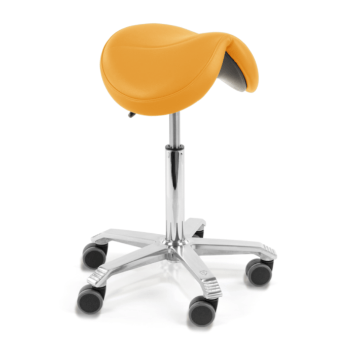 SCORE® Sattelstuhl Jumper für ergonomisches Sitzen, ideal für Zahnarztpraxen und Labor, Kunstlederbezug, höhenverstellbar, unterstützt eine gesunde Körperhaltung und fördert Komfort bei langen Sitzphasen