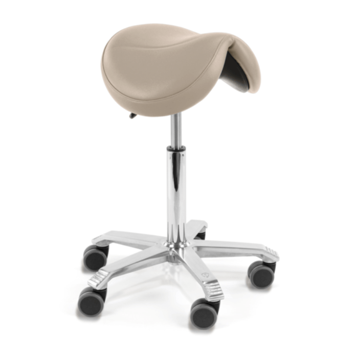 SCORE® Sattelstuhl Jumper für ergonomisches Sitzen, ideal für Zahnarztpraxen und Labor, Kunstlederbezug, höhenverstellbar, unterstützt eine gesunde Körperhaltung und fördert Komfort bei langen Sitzphasen