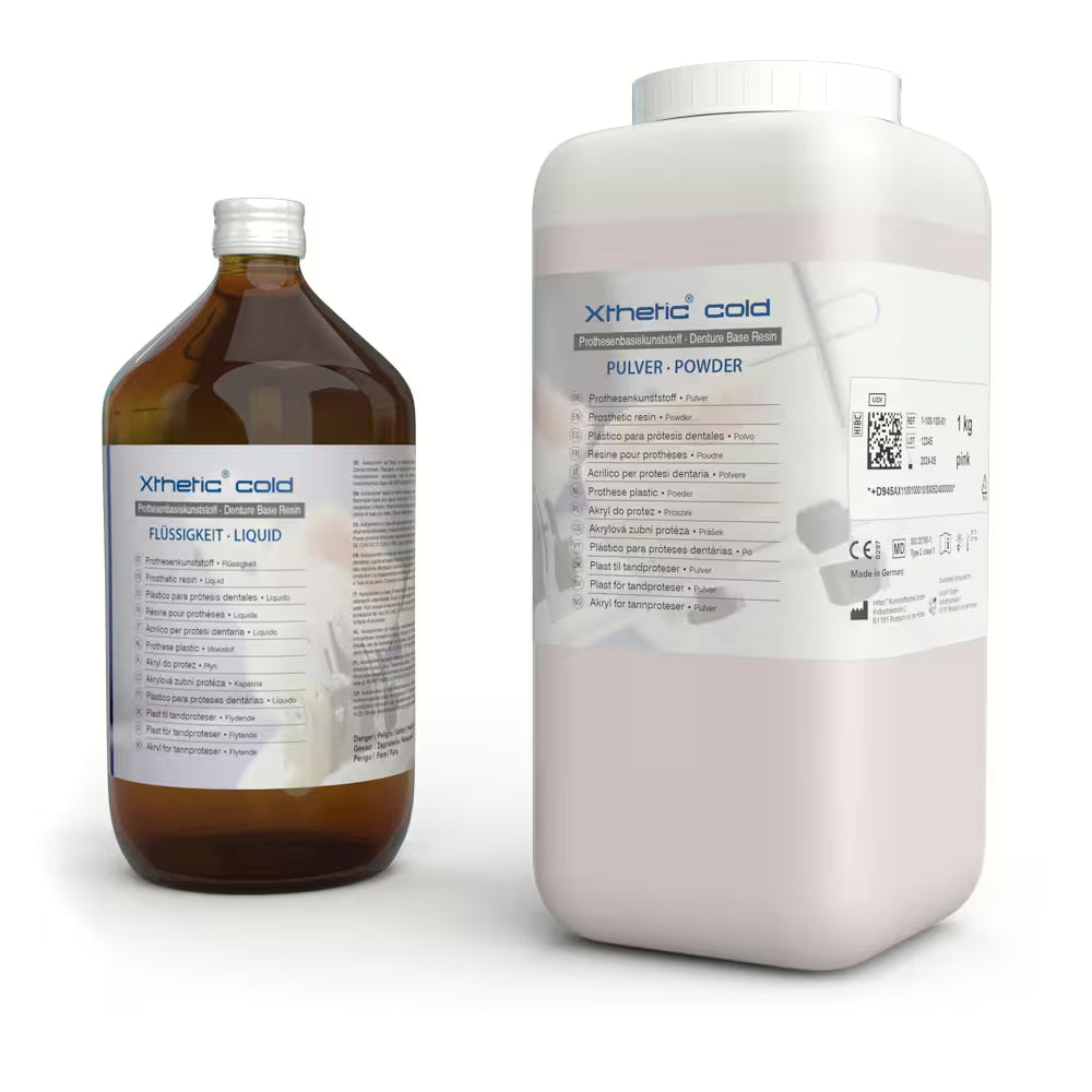 <strong>AcrylX GmbH<br></strong>Xthetic® cold<br>Kalthärtender Prothesenkunststoff für die Gießtechnik