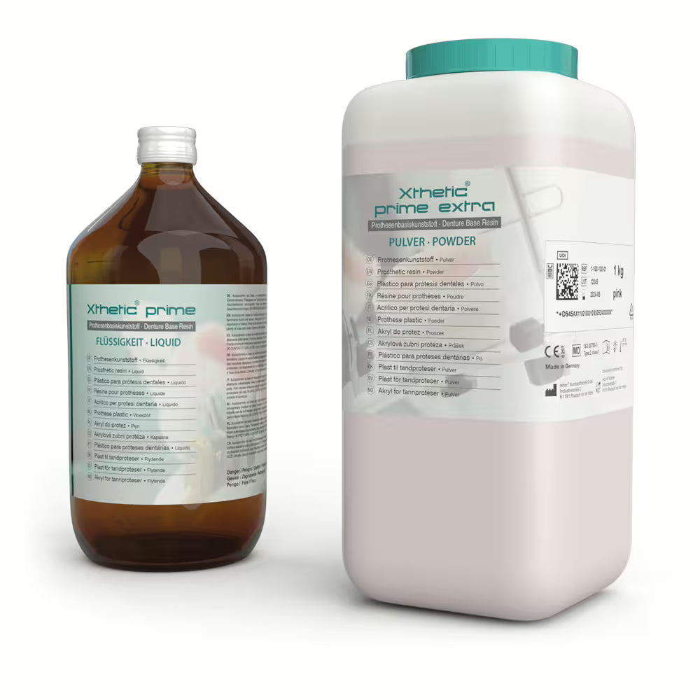 <strong>AcrylX GmbH<br></strong>Xthetic® prime extra<br>Prothesenkunststoff Injektionsverfahren mit verlängerter plastischer Phase
