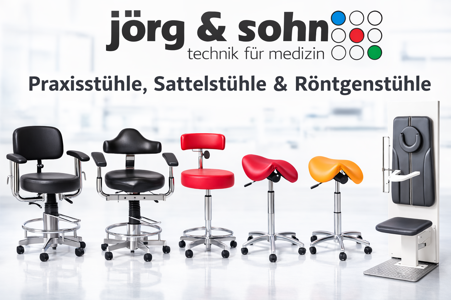Jörg & Sohn Praxisstühle, Sattelstühle, OP-Stühle und Röntgenstühle für Zahnarztpraxis und Dentallabor