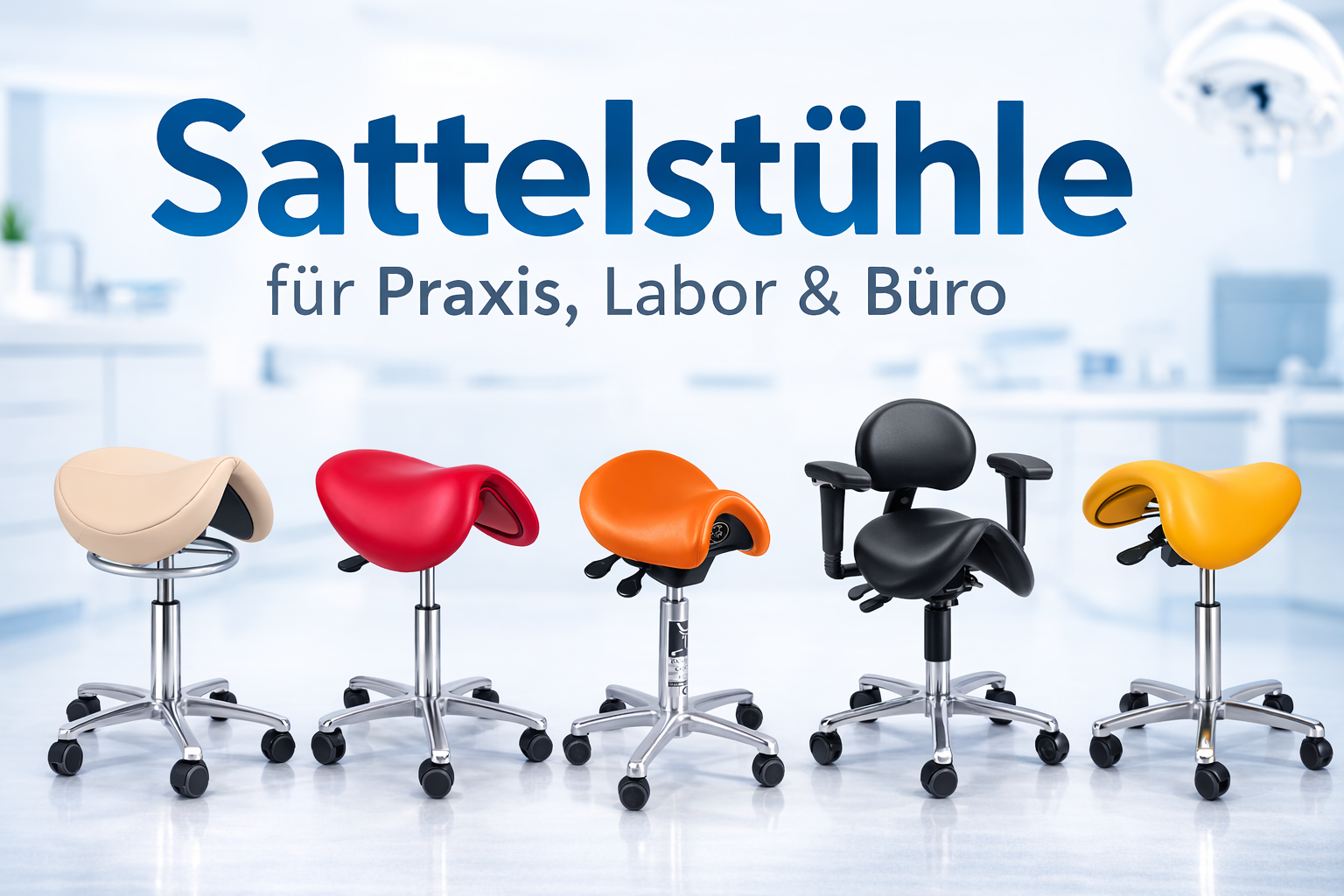 Ergonomische Sattelstühle & Dentalhocker für Zahnarztpraxis