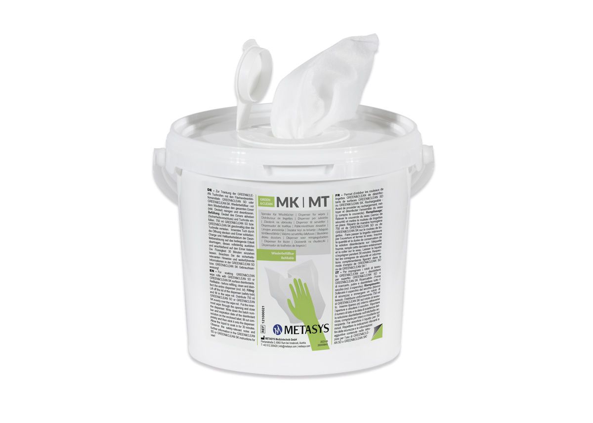 <strong>Metasys GREEN & CLEAN MK</strong><br> Alkoholfreie Wischdesinfektion<br>29 x 27 cm